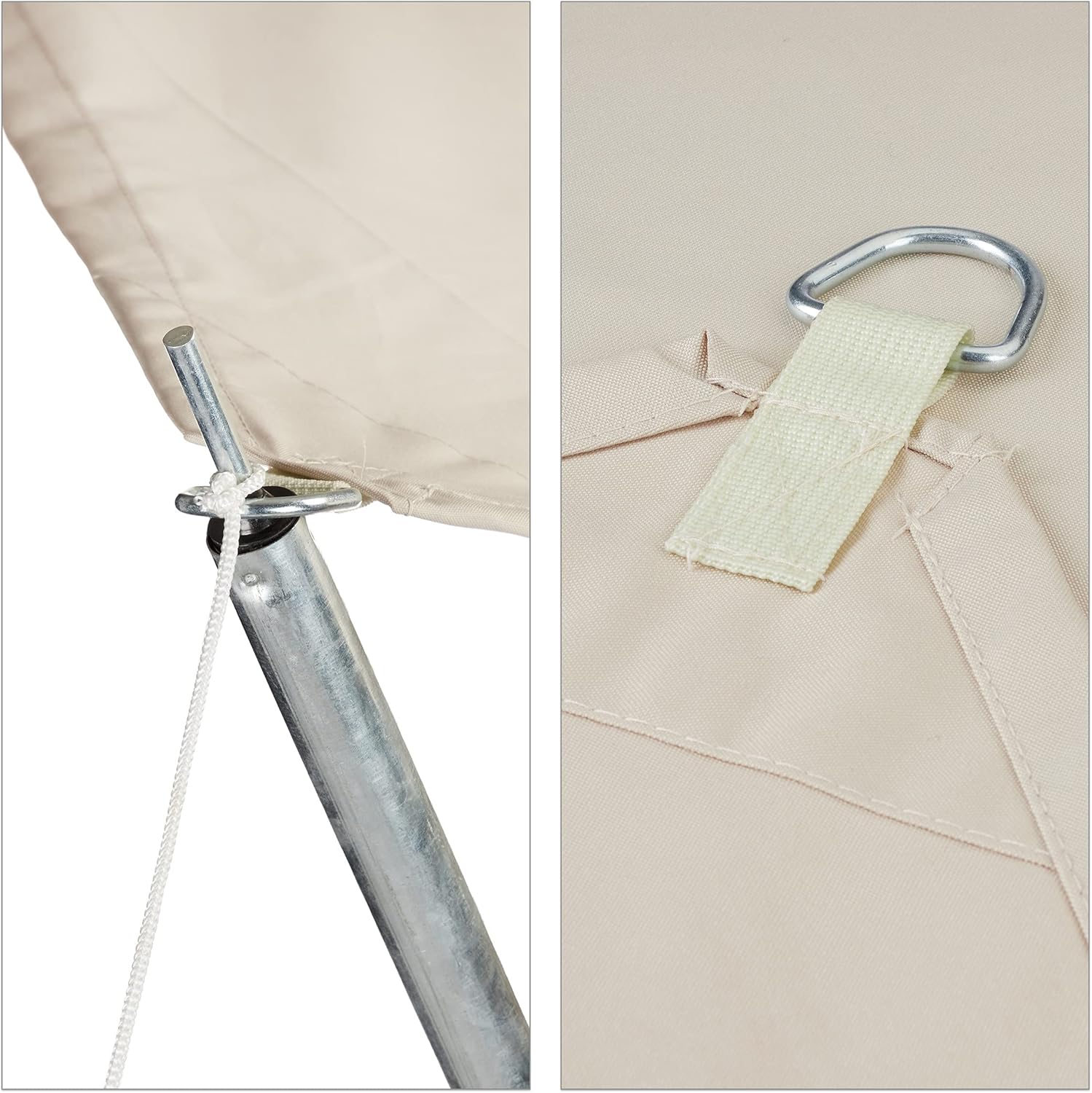 Relaxdays Tenda da Sole Rettangolare 3x4m, Beige - immagine 6