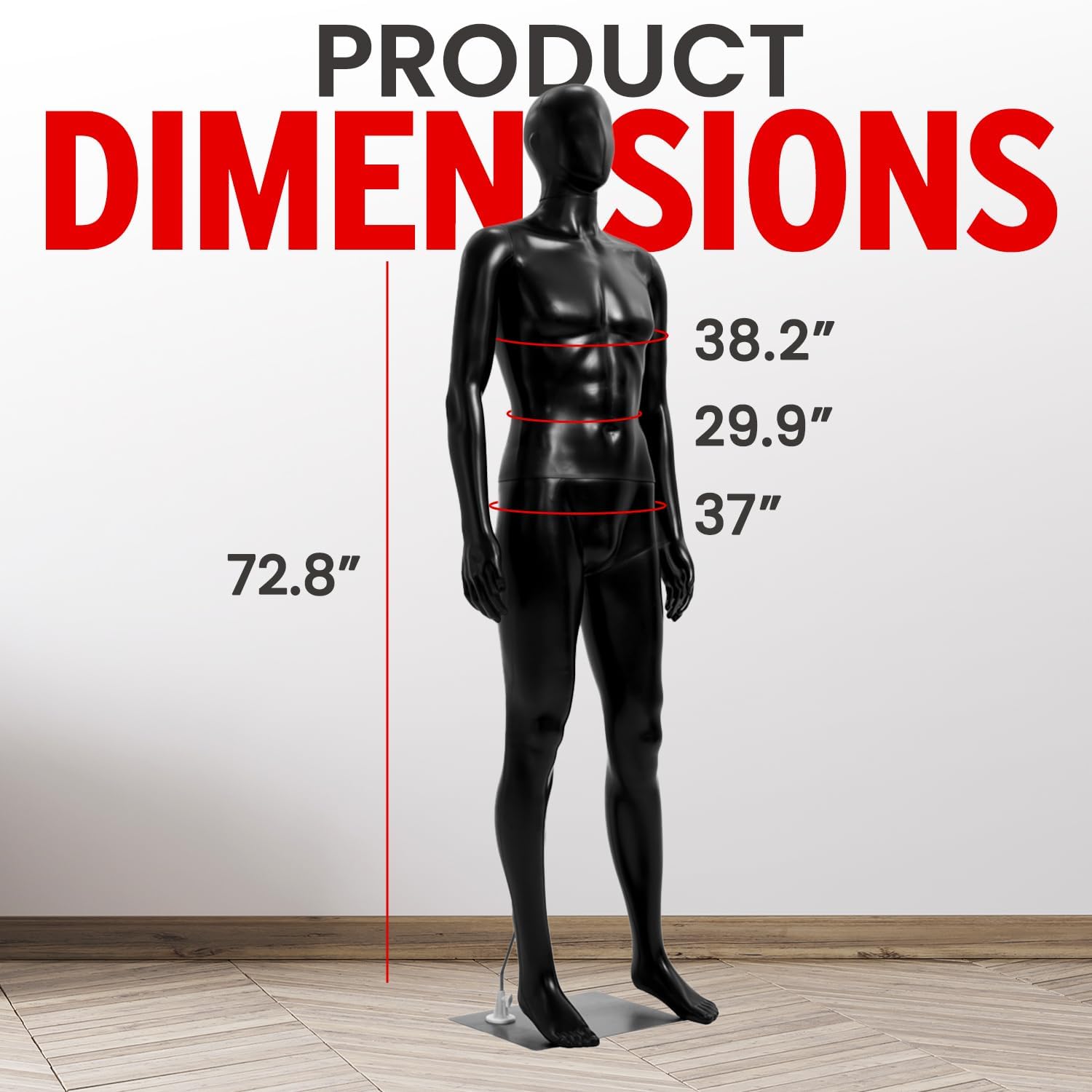 Topmaster Manichino Maschile Nero - immagine 2