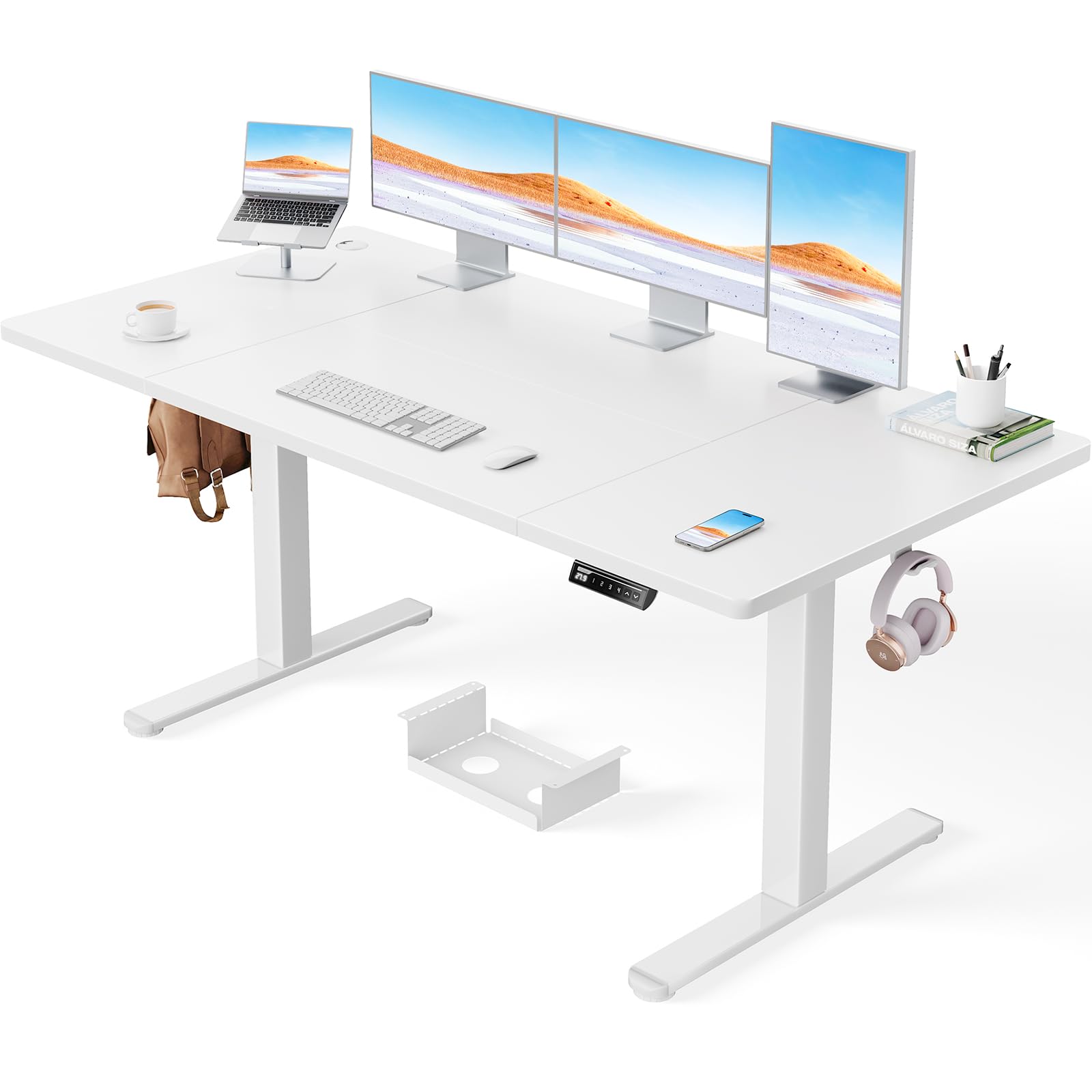 Ergear Scrivania Elettrica Regolabile 160x80cm, 100kg