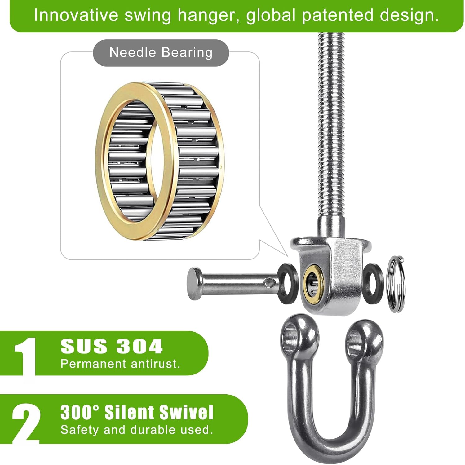 SELEWARE Grucce in Acciaio Inox Resistenti (Set da 4) - immagine 2