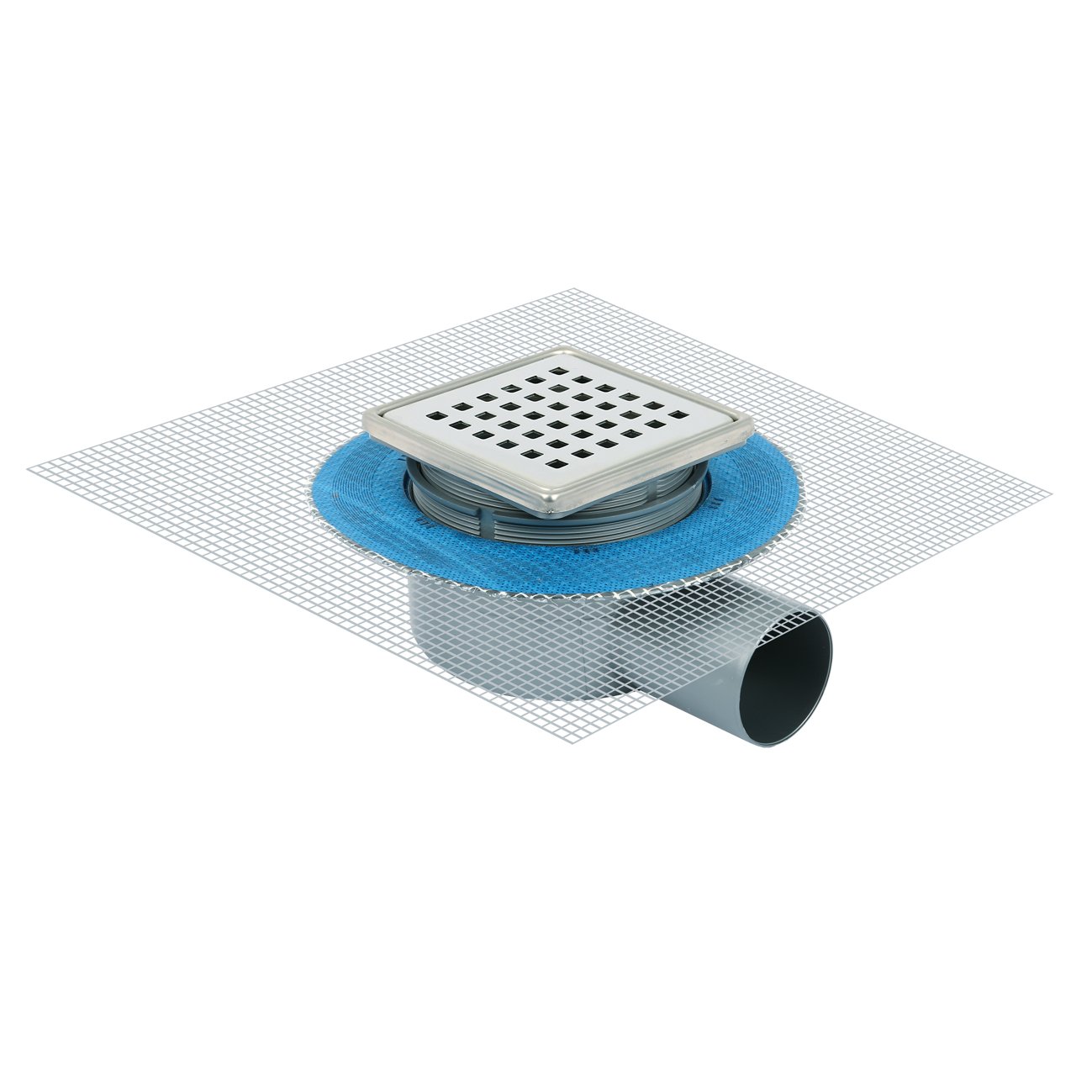 First Plast CHABS10BOXIN Chiusino Sifonato in ABS con Griglia INOX