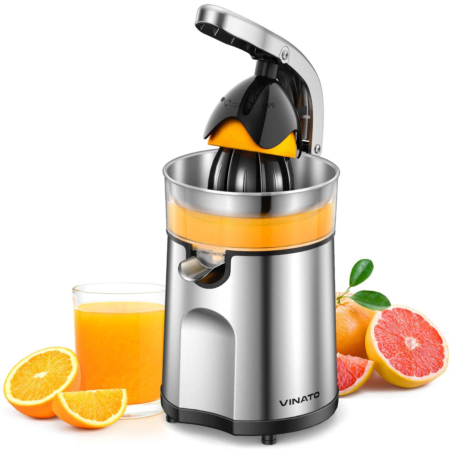 Vinato Spremiagrumi Elettrico Professionale con 2 Coni