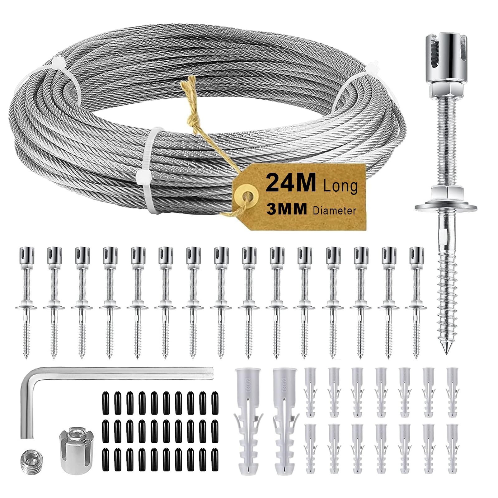 Caossuixin Rete Metallica per Piante Rampicanti 24m x 3mm