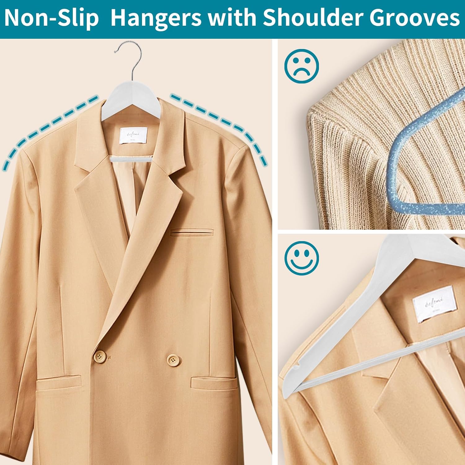 Abheng Grucce Legno 100 Pezzi, Bianco - immagine 6