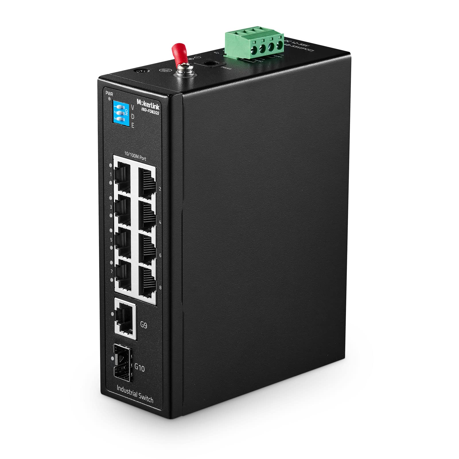 Mokerlink Switch Industriale DIN Rail 10 Porte