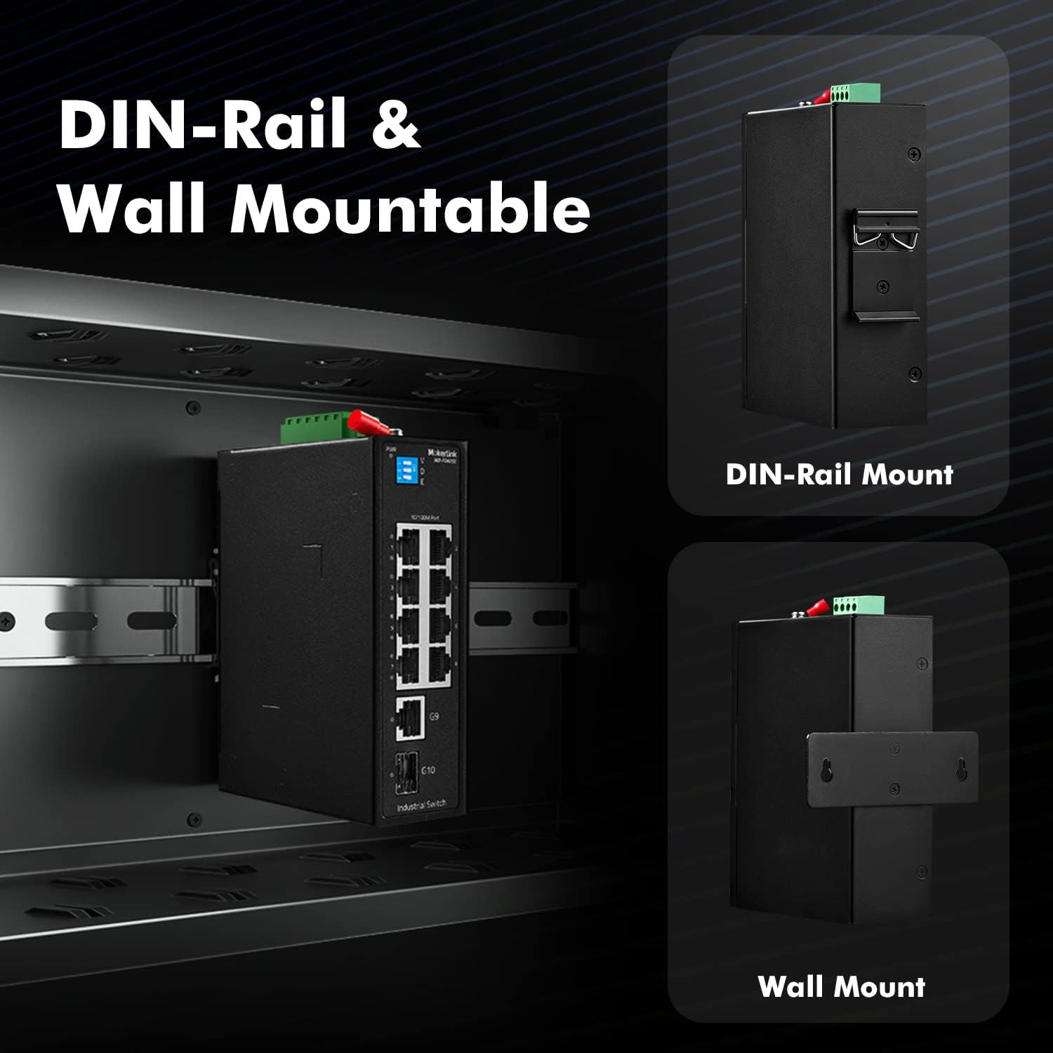 Mokerlink Switch Industriale DIN Rail 10 Porte - immagine 7