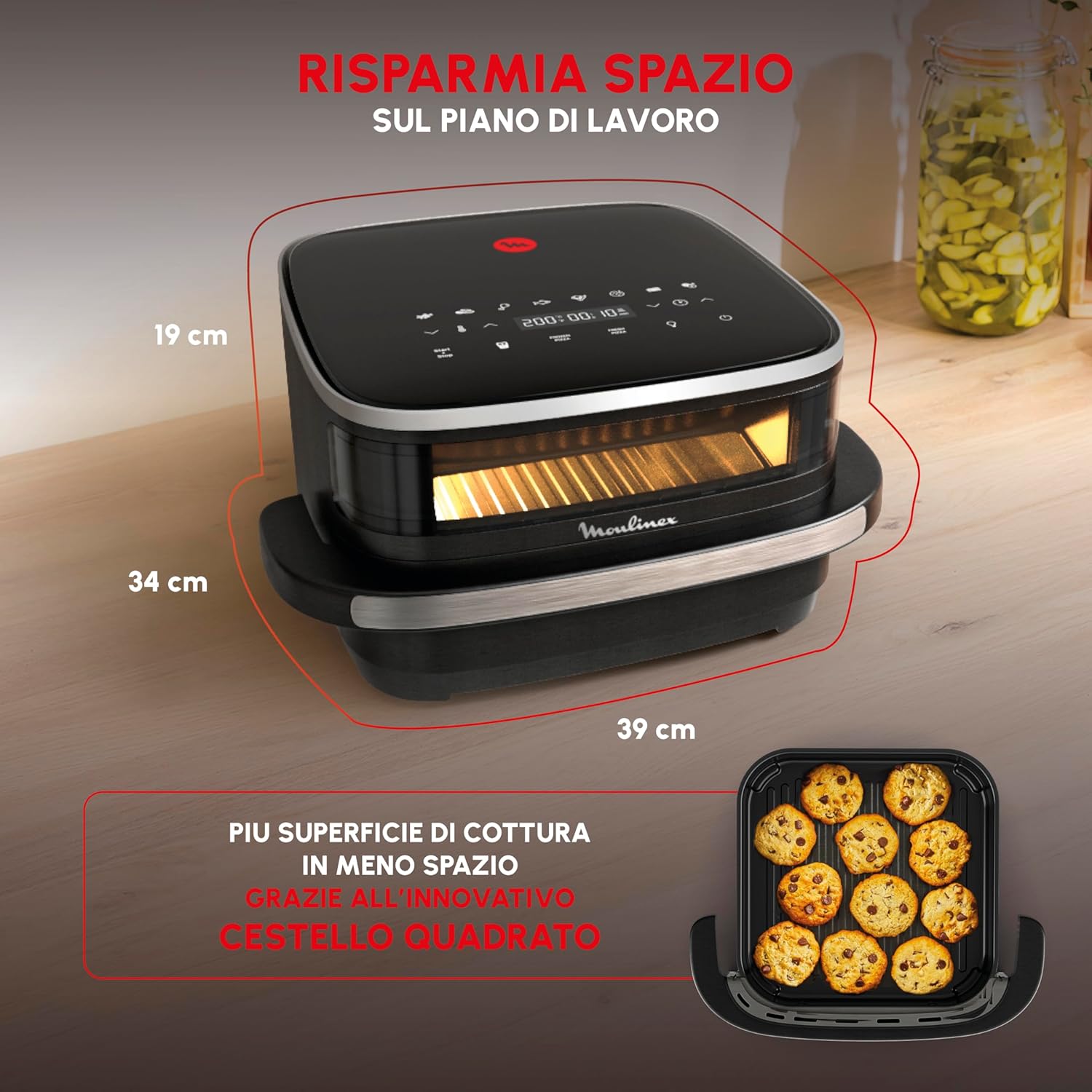 Moulinex Easy Fry XL Surface - Friggitrice ad Aria XL - immagine 2