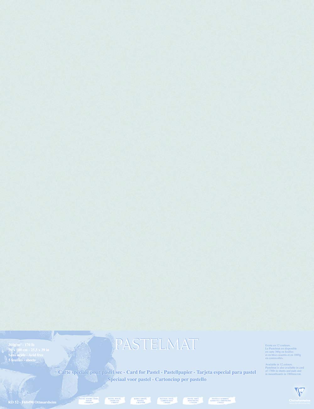 Clairefontaine Passepartout Pastelmat 70x100cm, Grigio Chiaro