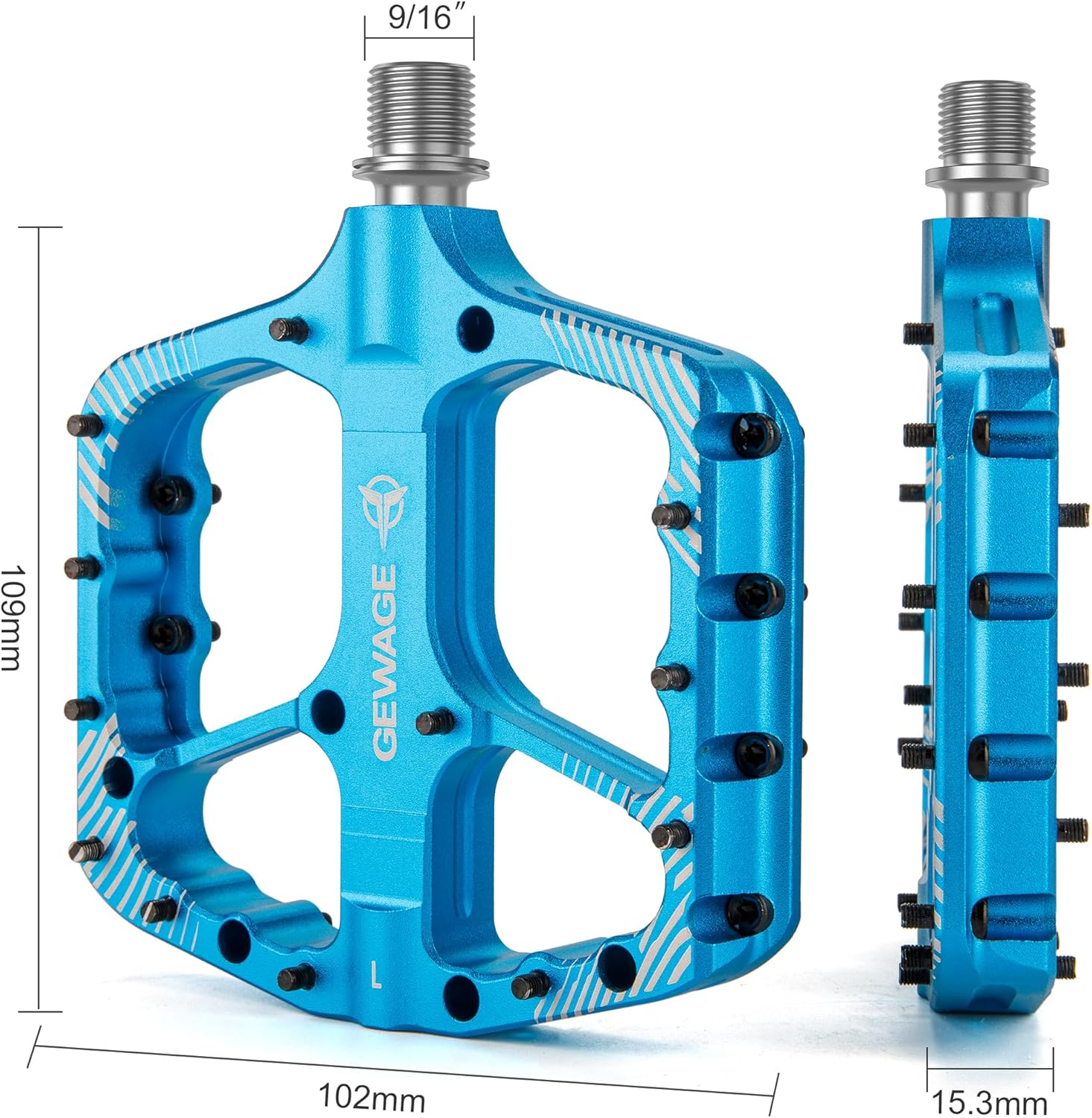 Gewage Set Pedali MTB CNC in Alluminio - immagine 4