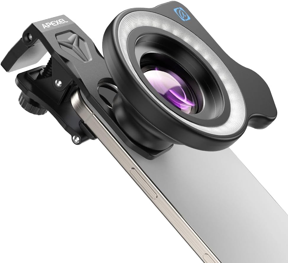 APEXEL 100Ultra Macro Obiettivo con Luce ad Anello - immagine 1