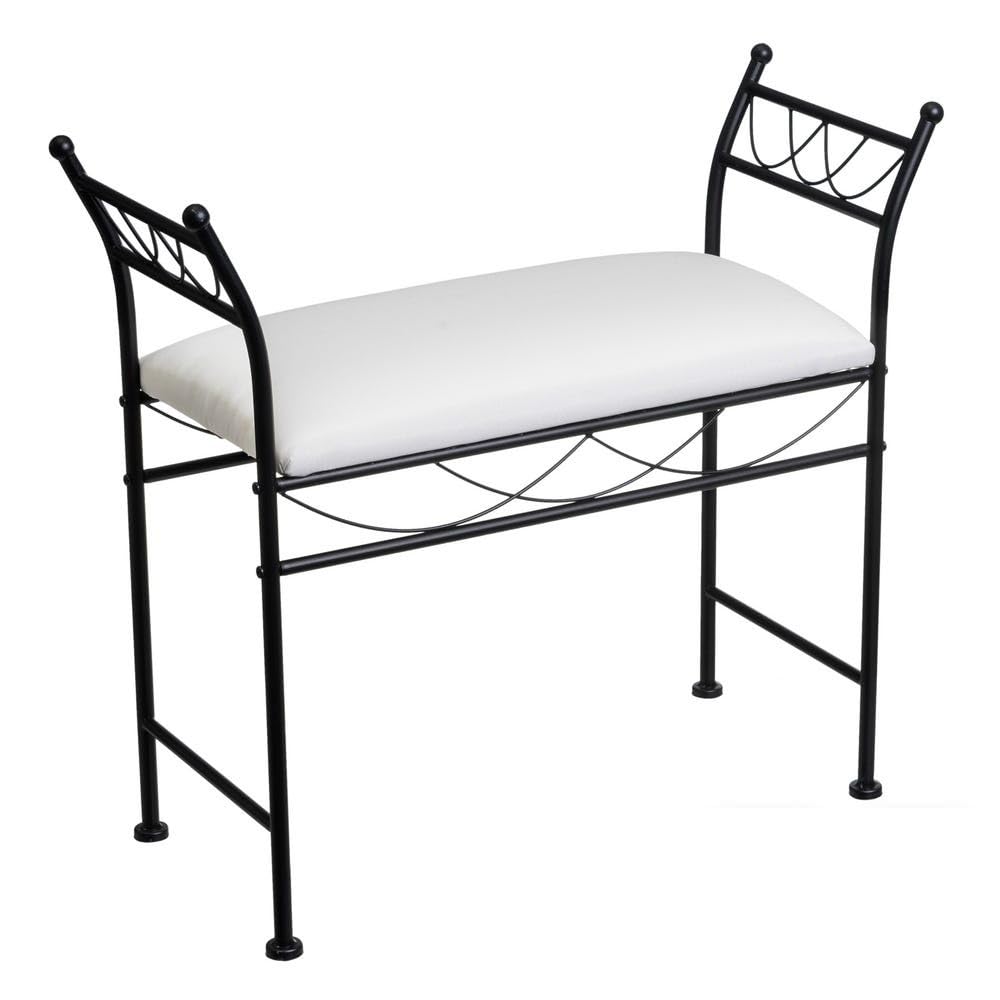 DRW Panchina scalzante in metallo nero