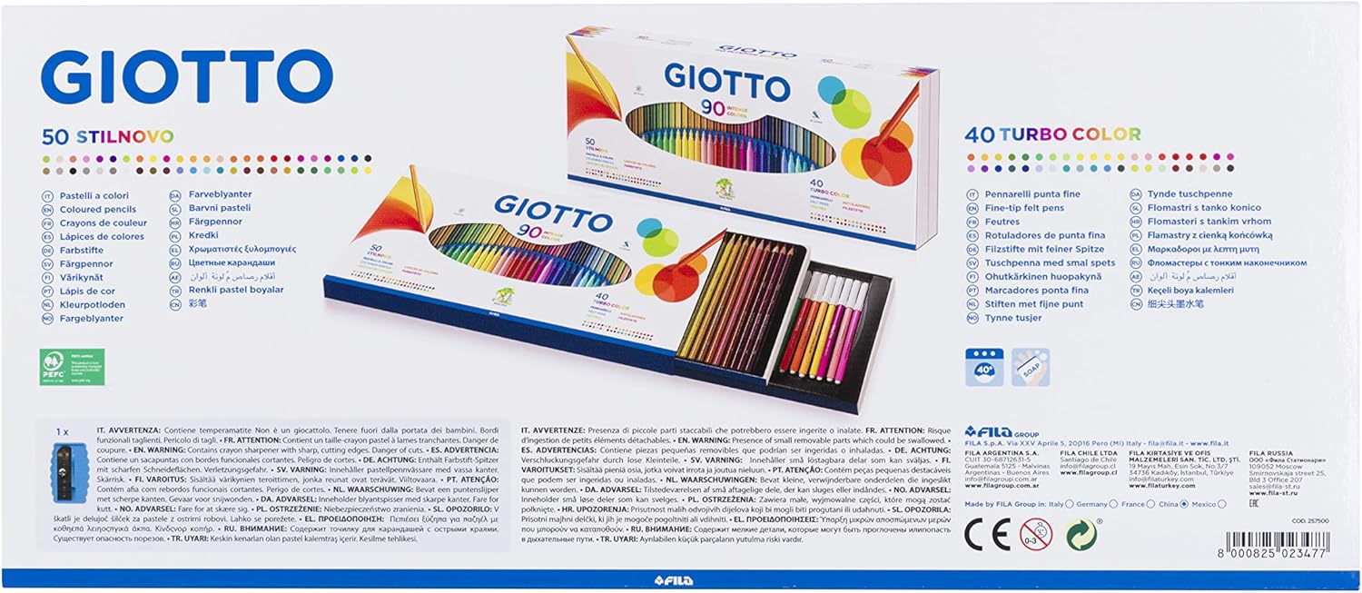 Giotto Stilnovo & Turbo Color - Box 50 Matite e Pennarelli - immagine 4