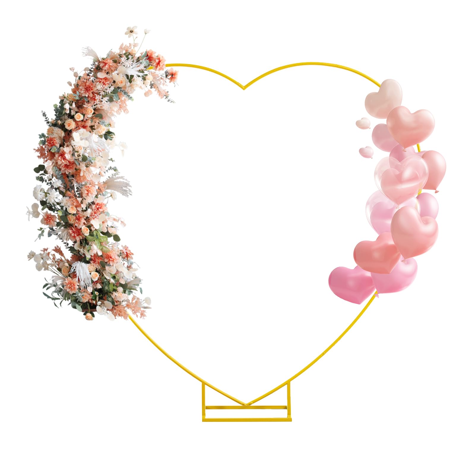 Struttura di Supporto per Piante Rampicanti a Cuore, Dorato