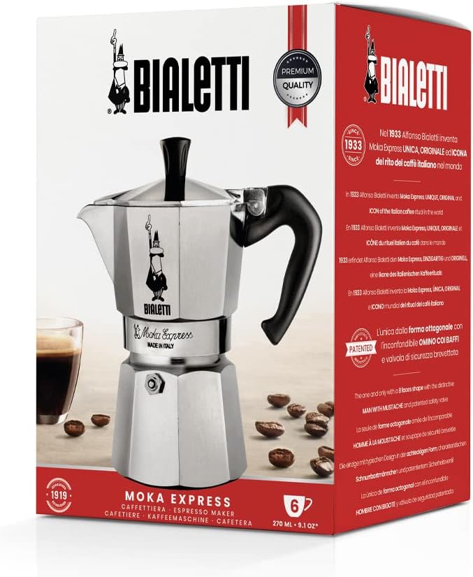 Bialetti Caffettiera Moka Express 6 Tazze (270ml) - immagine 6