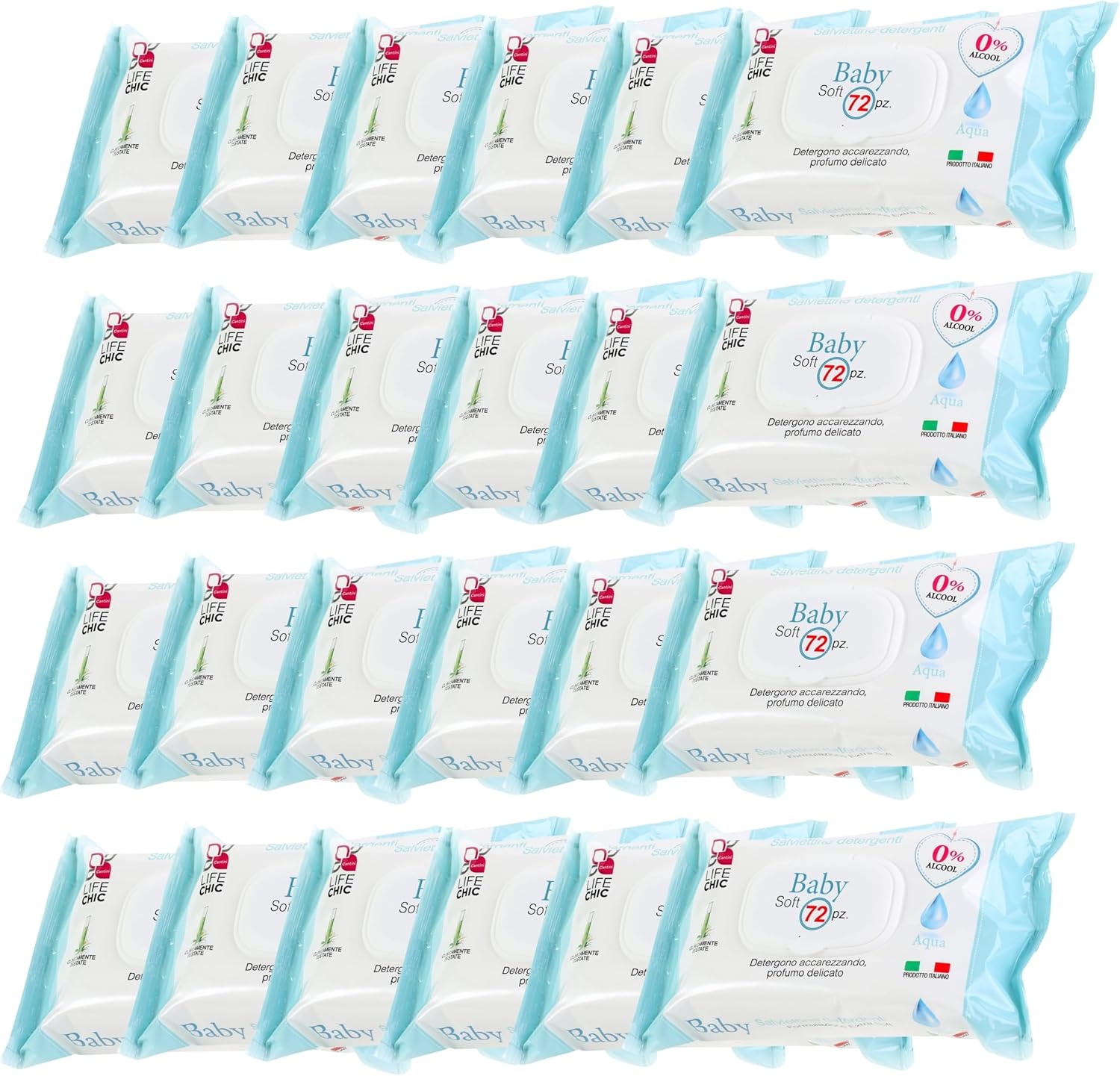 Salviette Baby con Acqua per Pelli Sensibili 1728pz - immagine 1
