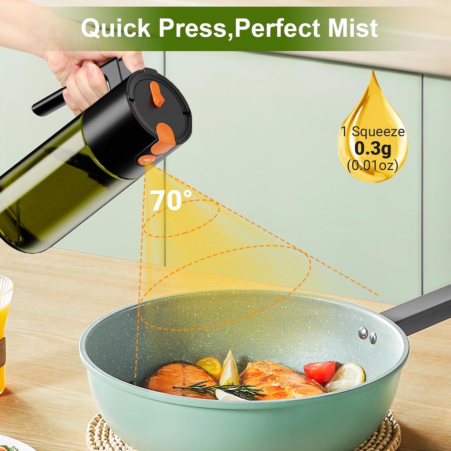 Spruzzino Olio 500 ml 2-in-1, Nero - immagine 6