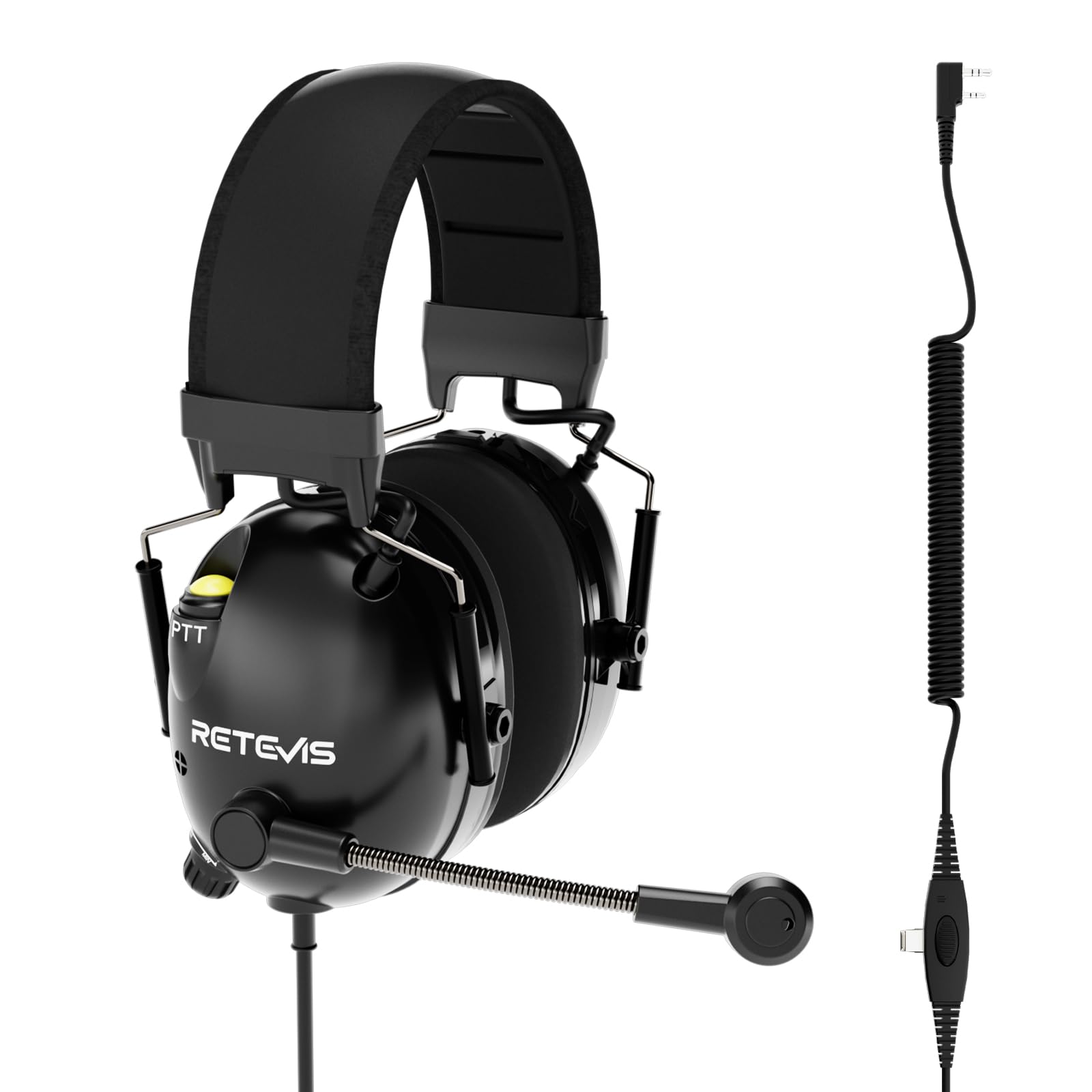 Retevis EHK015 Walkie Talkie Cuffie ANC Overhead