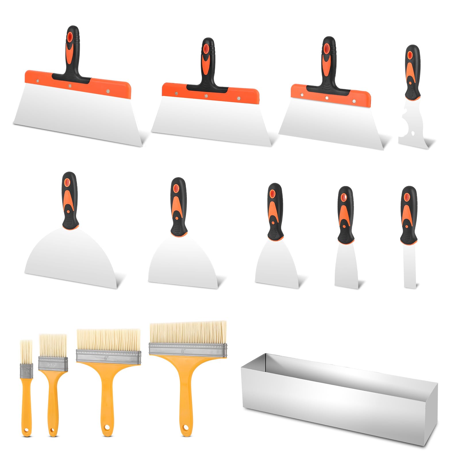 Set di Spatole in Acciaio Inox per Stucco 14 Pezzi