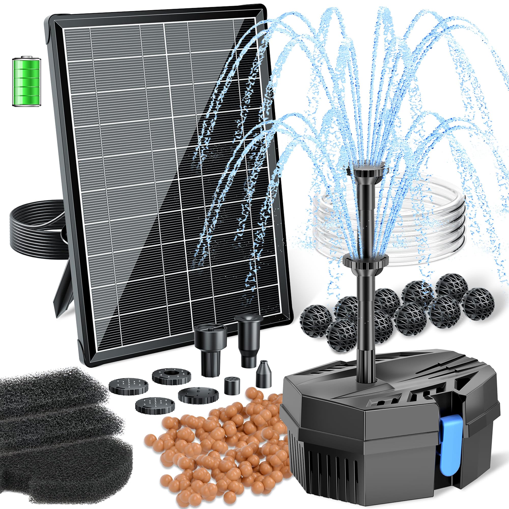 Biling Filtro Solare per Laghetto 8W con Pompa 405 l/h