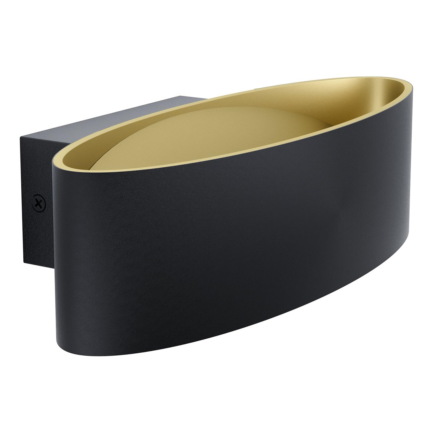 Eglo Lampada da Parete, Nero/Oro