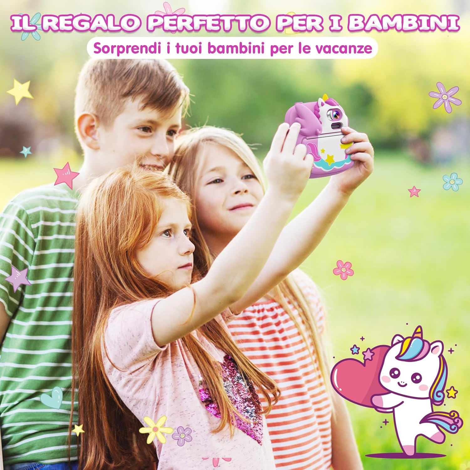 Camclid Macchina Fotografica Bambini Istantanea Viola - immagine 6