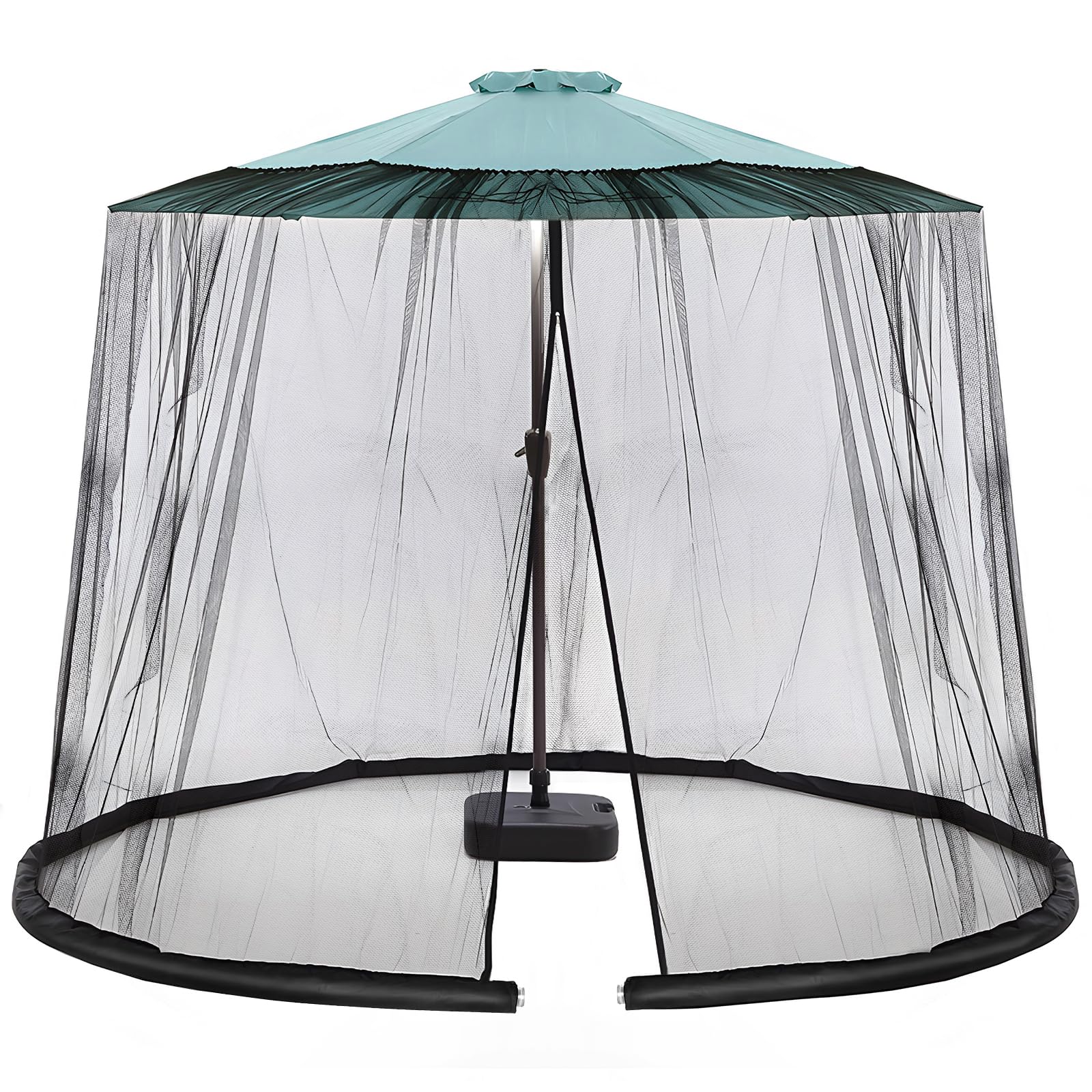 Lalago Zanzariera per Ombrellone 335x240cm, Nera