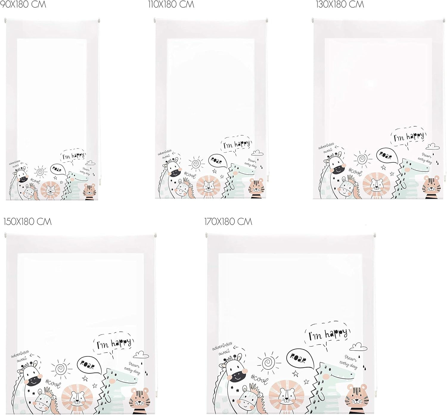 Blindecor Digital Kids - Tenda Avvolgibile Traslucida Zoocool - immagine 5