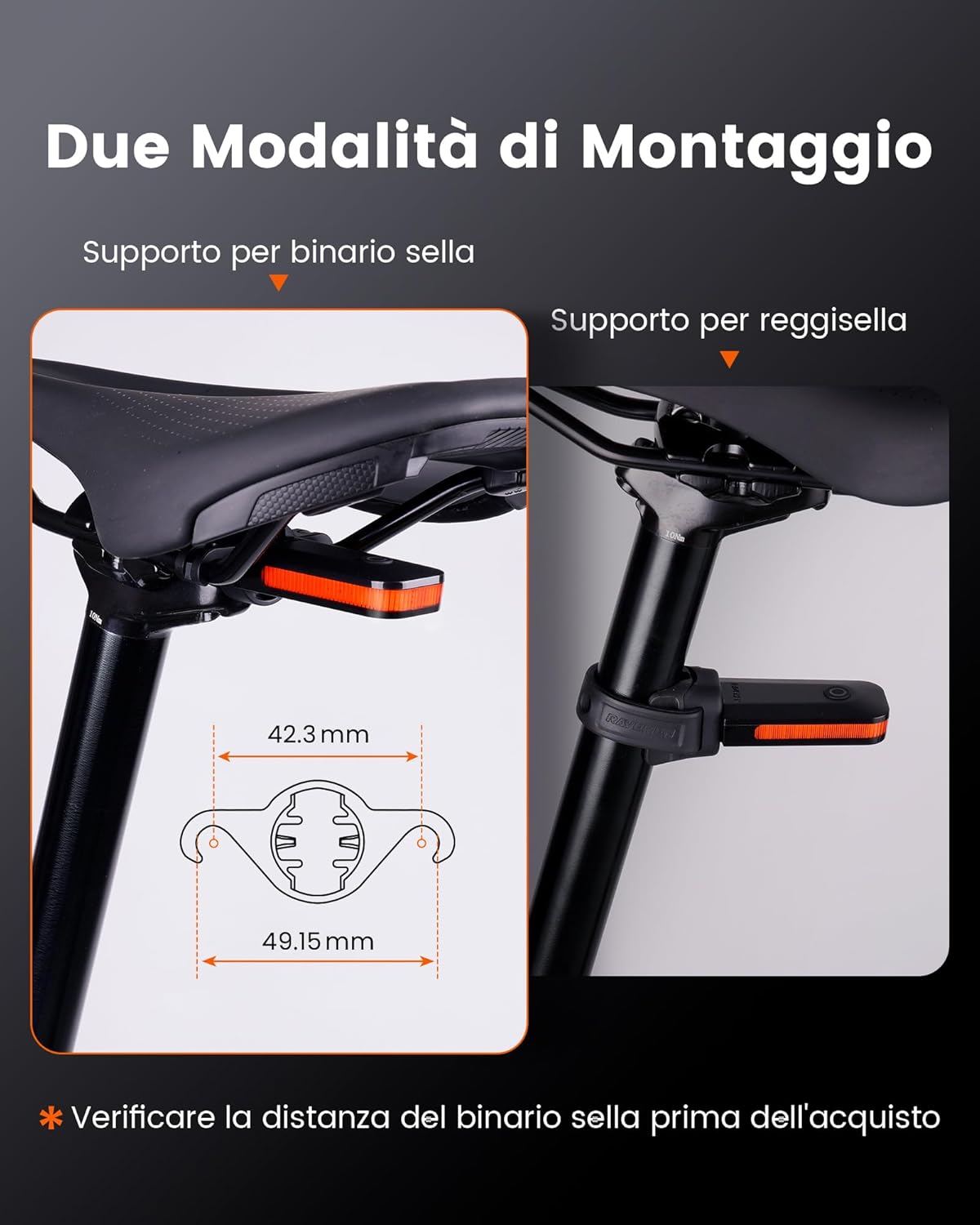 Ravemen CL01 - Luce Posteriore Bici 30 Lumen - immagine 3