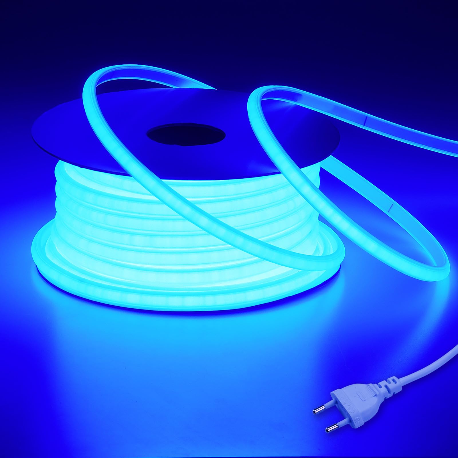 Striscia LED COB 220V Esterno Impermeabile 20m, Blu