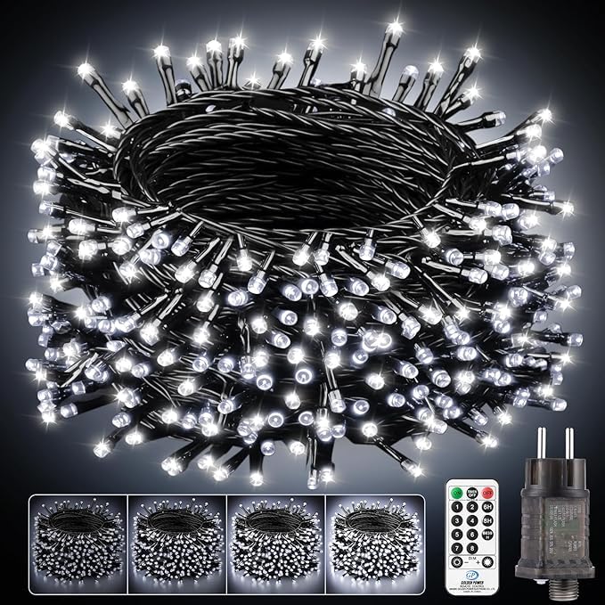 Luci Albero di Natale Esterno 25m 250LED Bianco Freddo