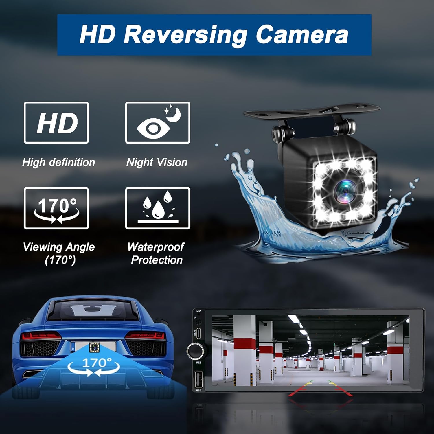 Wireless Autoradio CarPlay 1 DIN - Touchscreen 6.86 Pollici - immagine 6