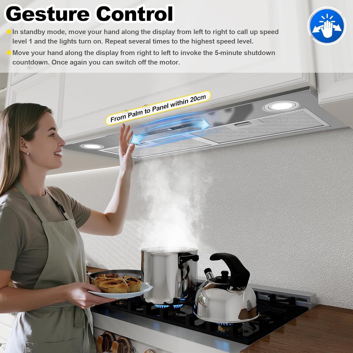 Cappa da Incasso 72 cm 400 m³/h - immagine 3