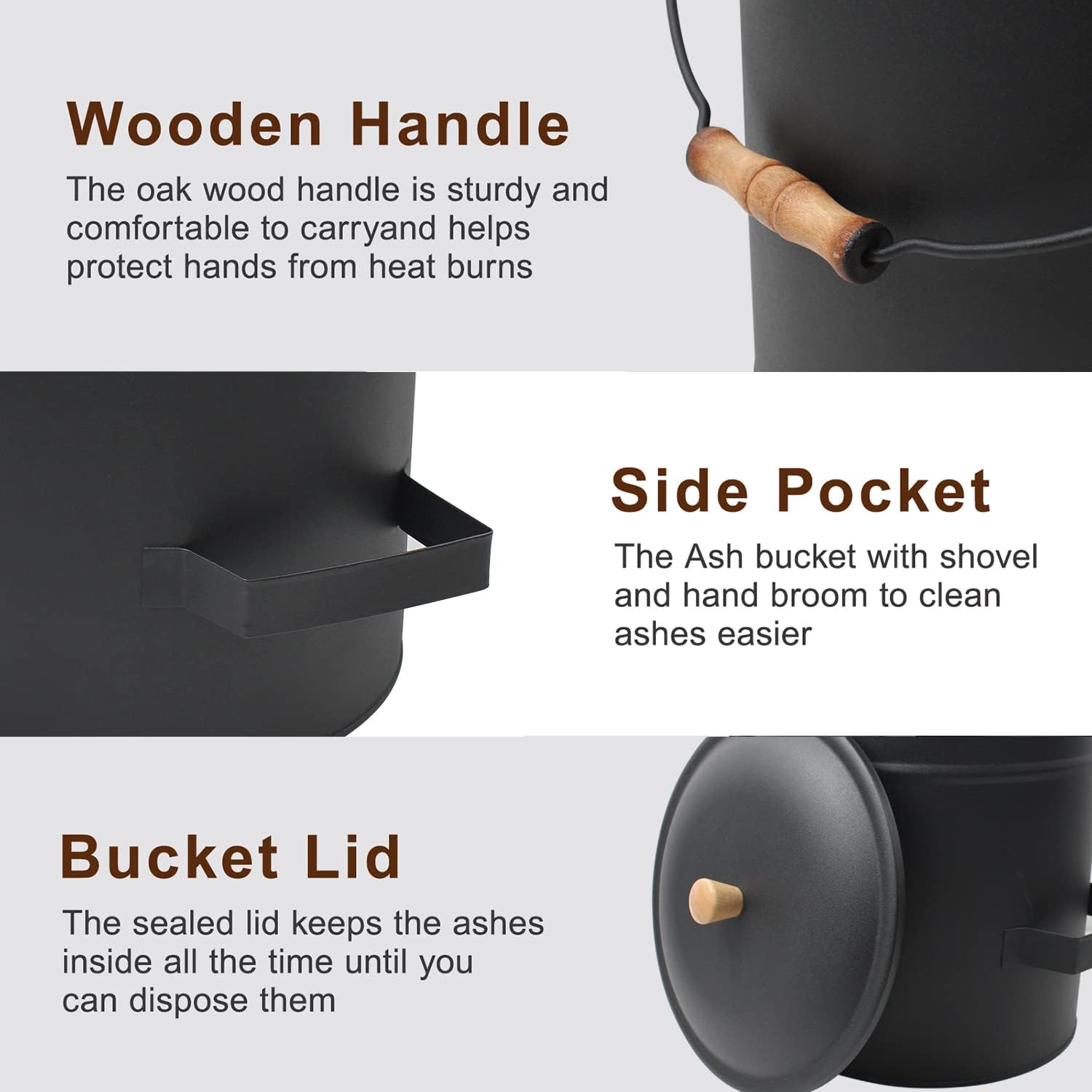 Brian & Dany Secchio per Cenere Camino 15L - immagine 4