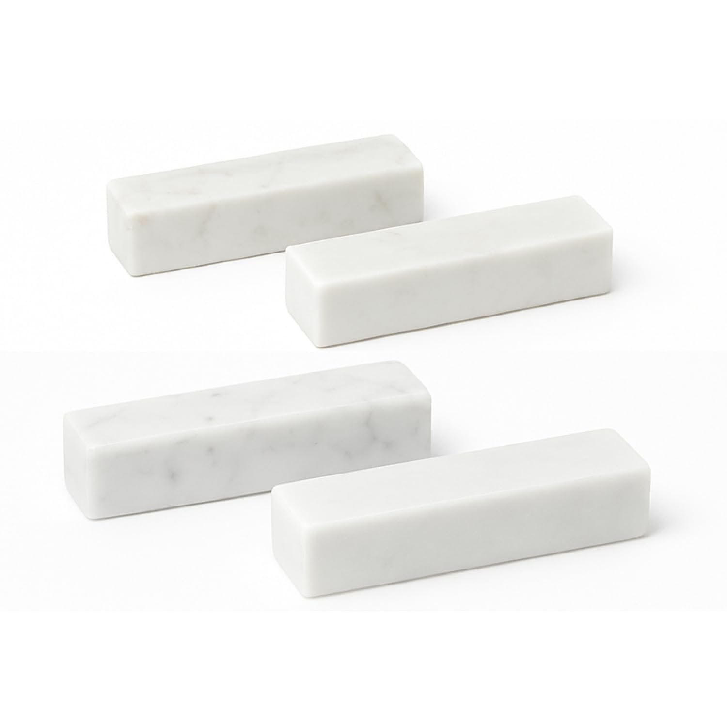 FORME STUDIO Set 4 Poggia Posate in Marmo Bianco di Carrara