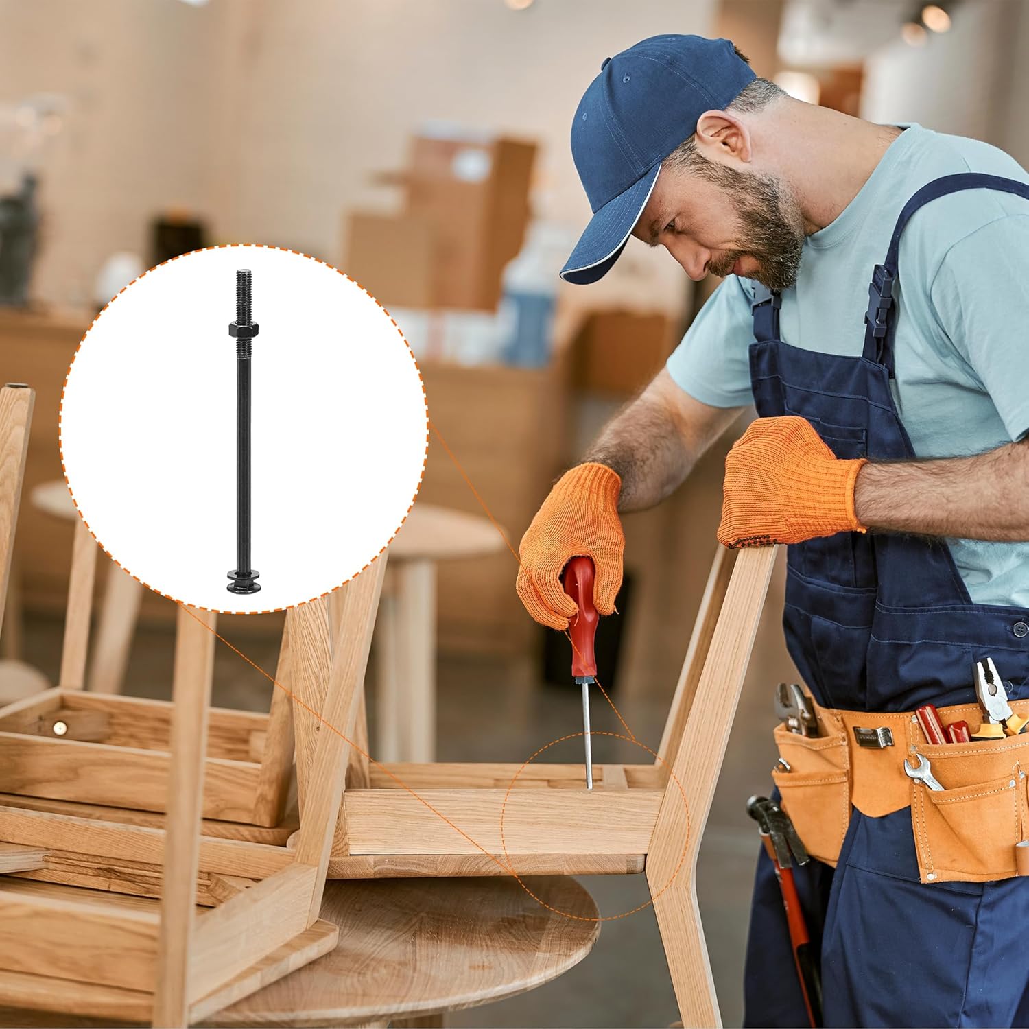 Quarkzman Bulloni Testa Tonda Collo Quadrato M10x200mm - immagine 6