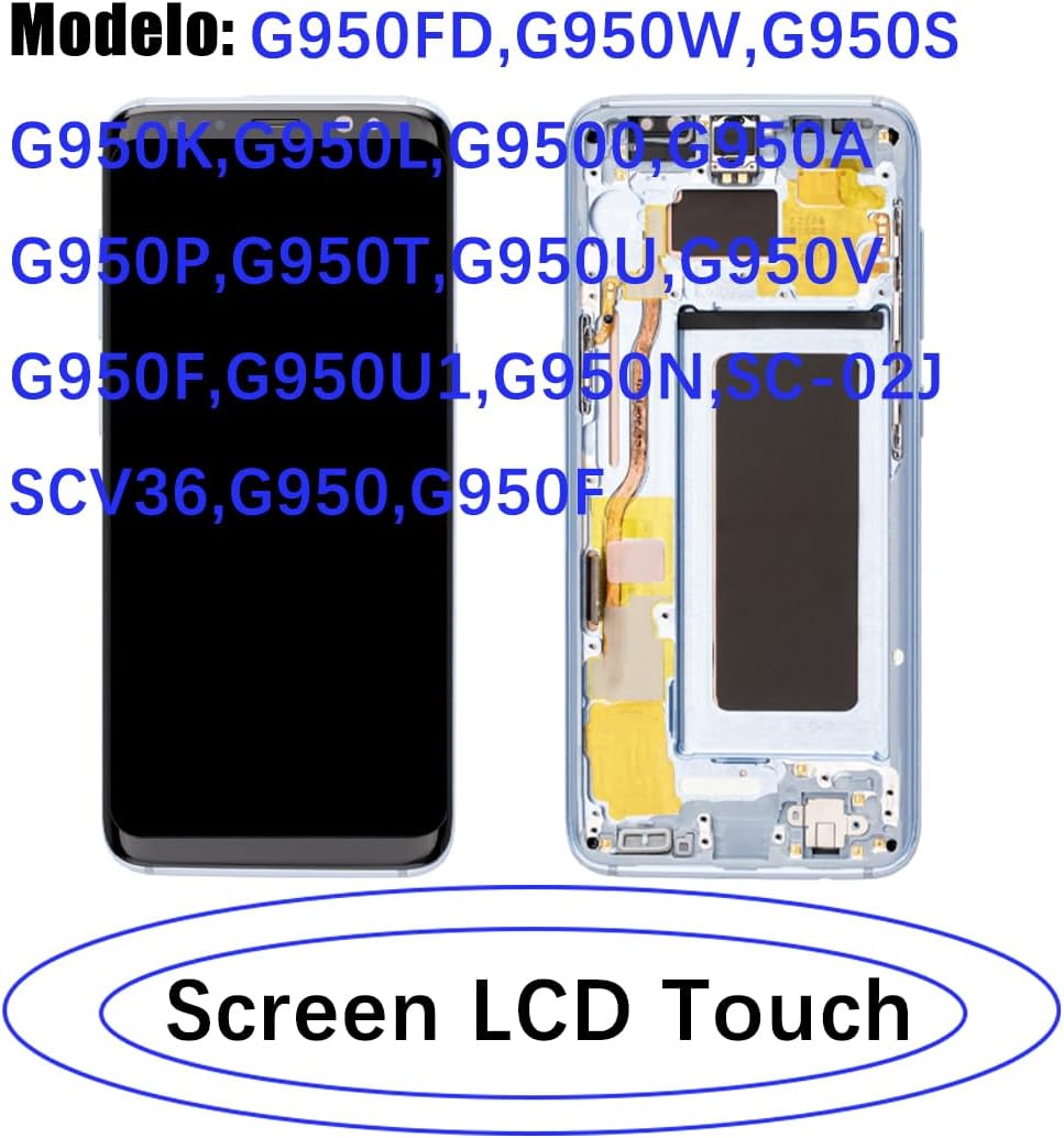 Display LCD per Samsung Galaxy S8 (TFT G950F) Blu con Cornice - immagine 2