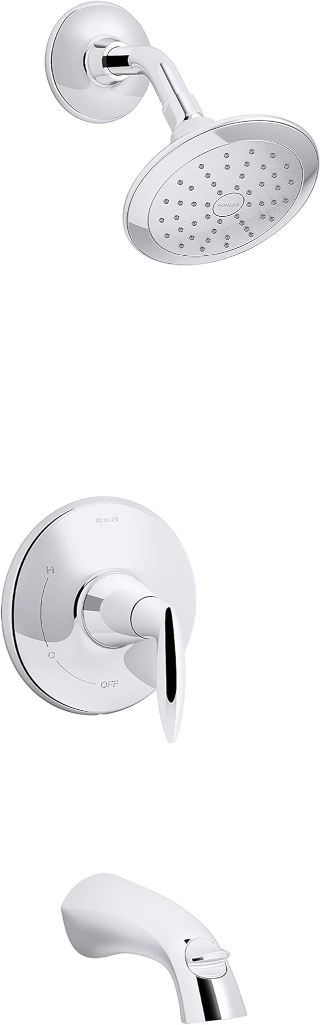 Kohler K-TS45104-4G-CP Alteo - Pannello doccia per vasca, cromato lucido