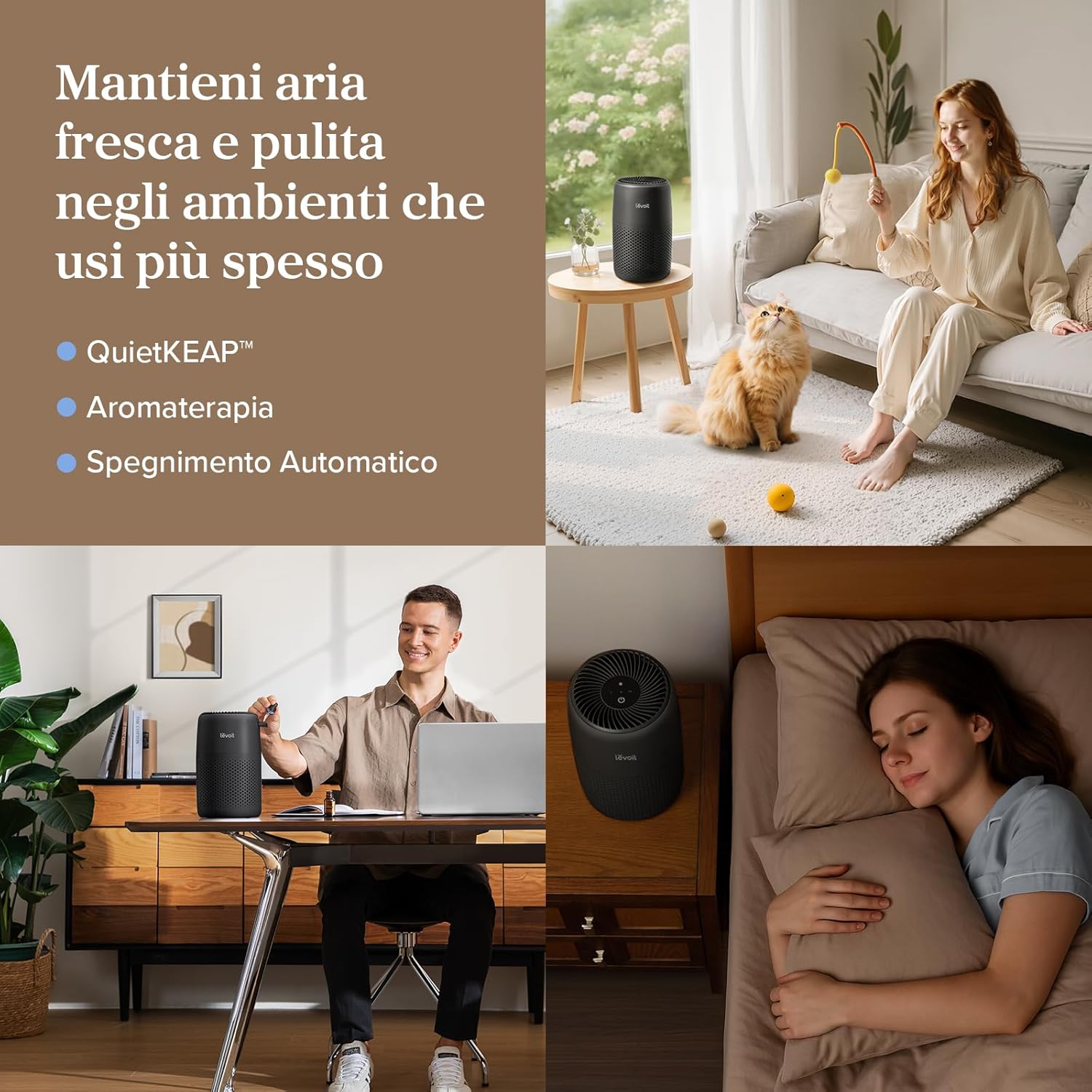 Levoit Core Mini Purificatore d’Aria HEPA, Nero - immagine 5