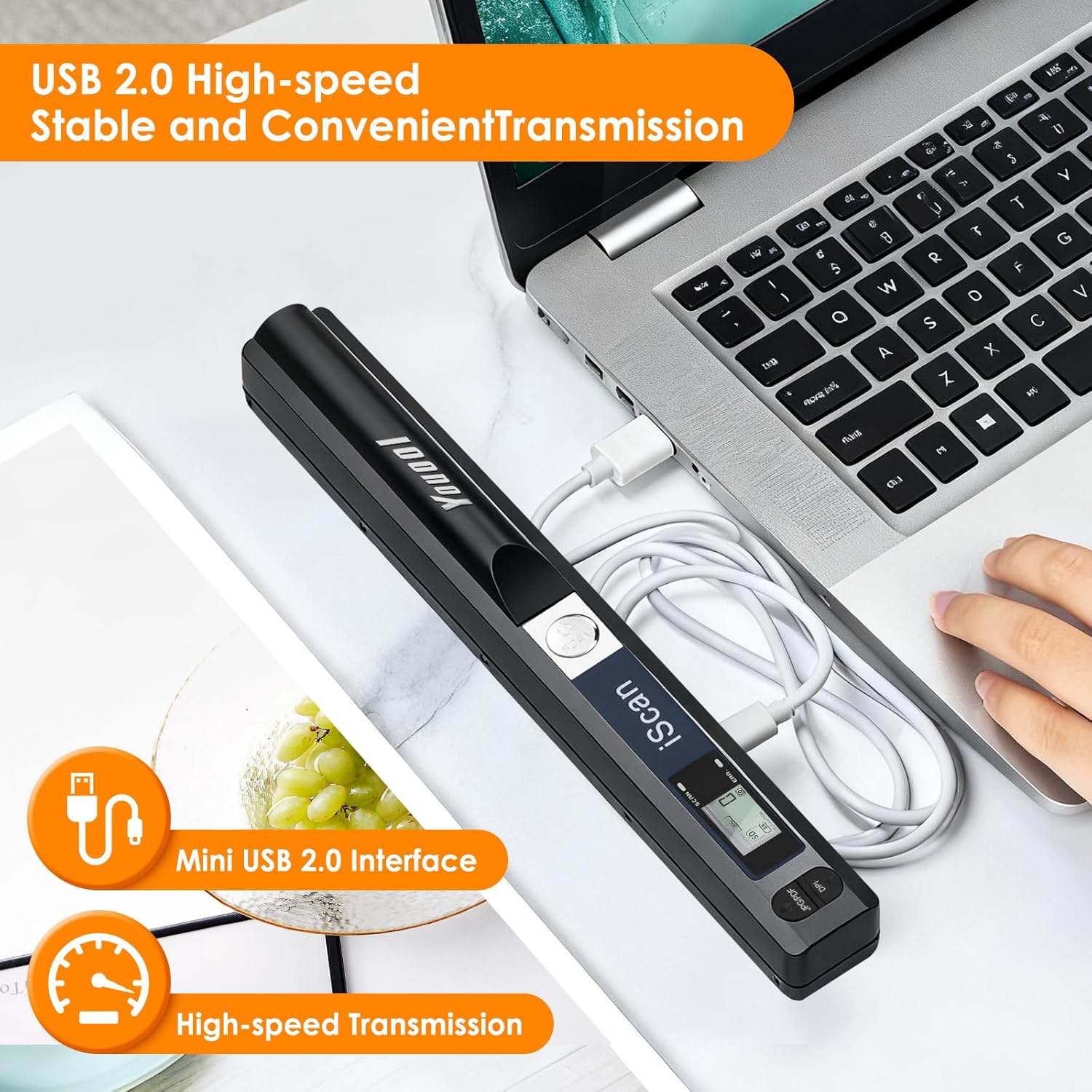 Scanner Documenti Portatile 900 DPI con TF 16GB - immagine 3