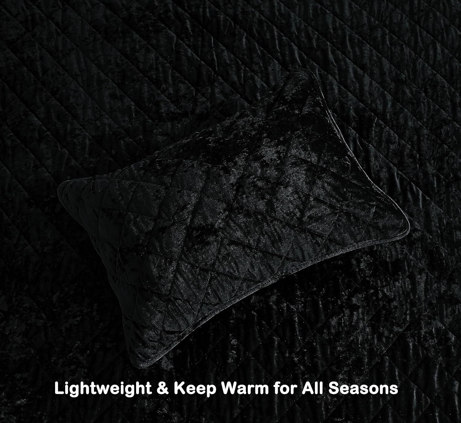 Chezmoi Collection Lux - Set Biancheria Letto Velluto Nero - immagine 6