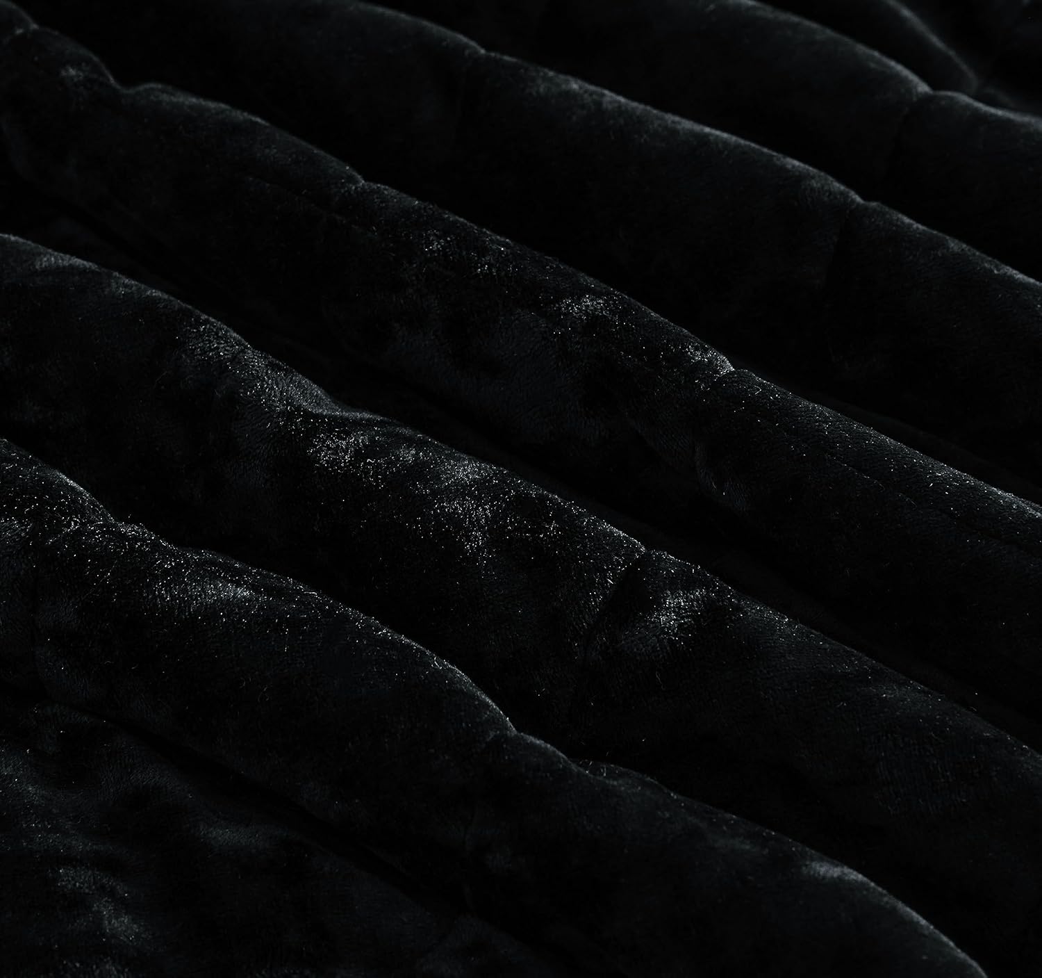 Chezmoi Collection Lux - Set Biancheria Letto Velluto Nero - immagine 8