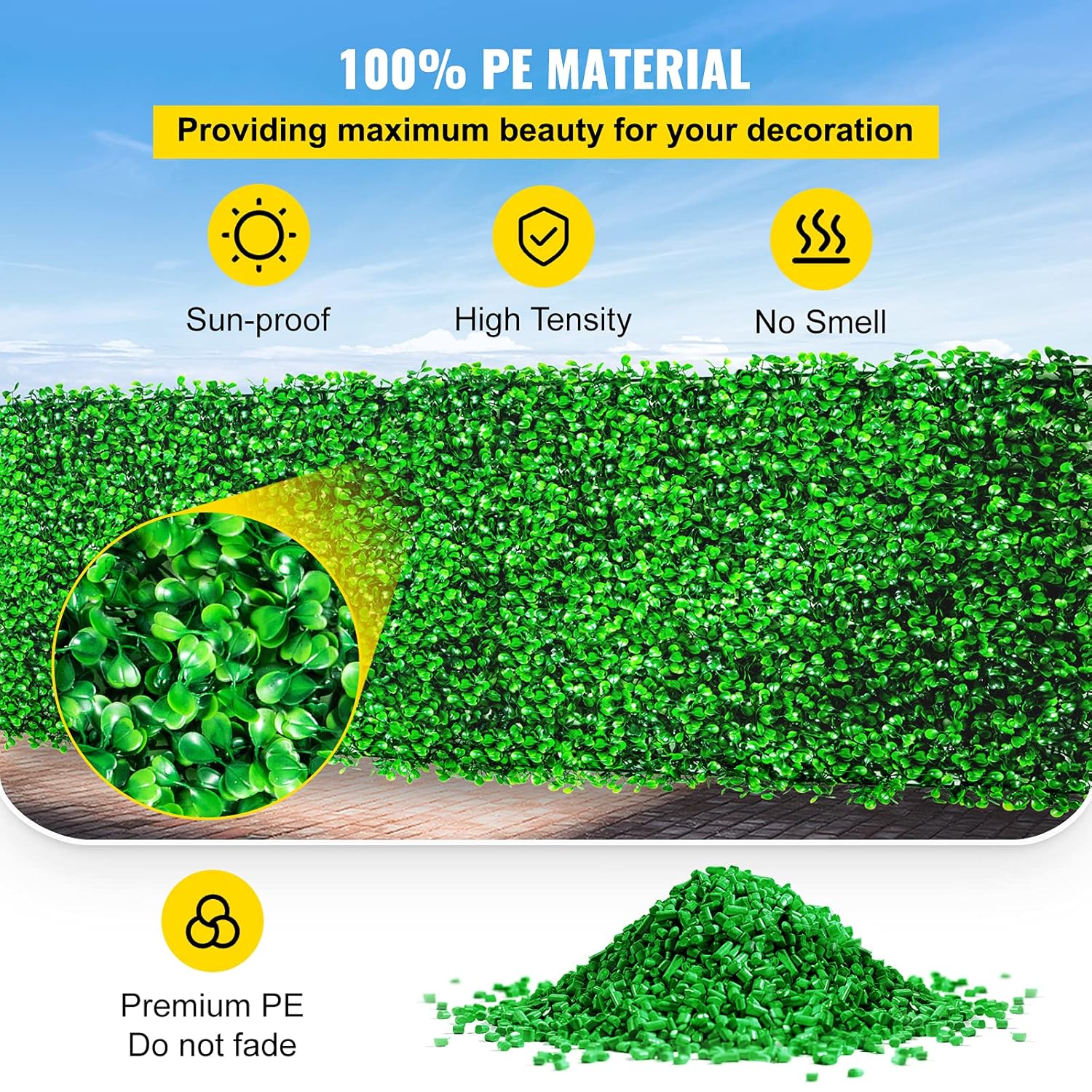 Vevor 12 Pannelli Siepe di Bosso Artificiale 50,8x50,8 cm - immagine 3