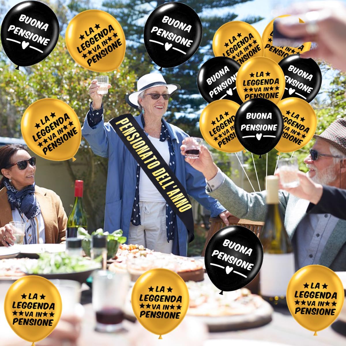 Striscioni e Palloncini Finalmente in Pensione - immagine 4