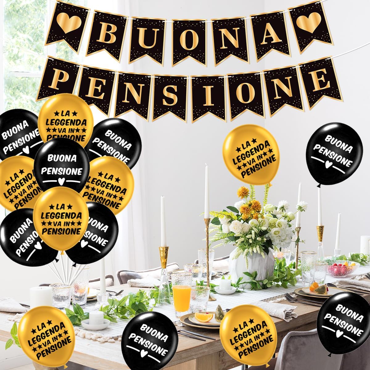Striscioni e Palloncini Finalmente in Pensione - immagine 6
