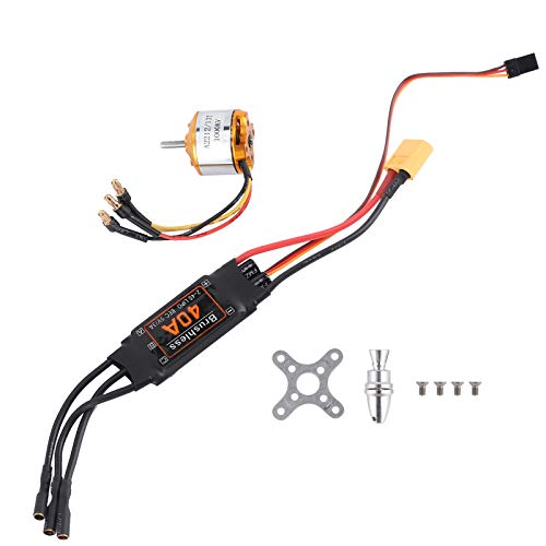 Ensemble de Moteurs Brushless ESC A2212 1400 KV avec Hélices 30 A ESC 8060 pour Avion RC Quadrirotor à Voilure Fixe - Jeux - Jouets Ensemble de Moteurs Brushless ESC A2212 1400 KV avec Hélices 30 A ESC 8060 pour Avion RC Quadrirotor à Voilure Fixe - Jeux - Jouets