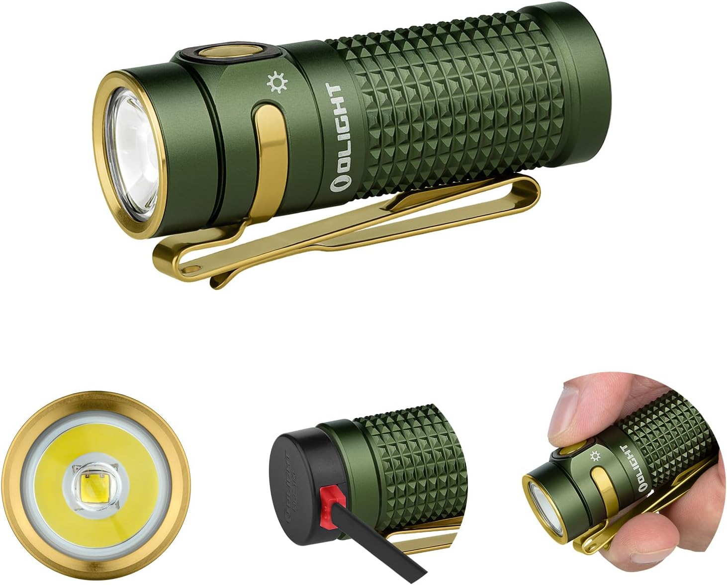 OLIGHT Baton 4 Standalone - Torcia Tascabile EDC 1300 lm, Verde - immagine 1