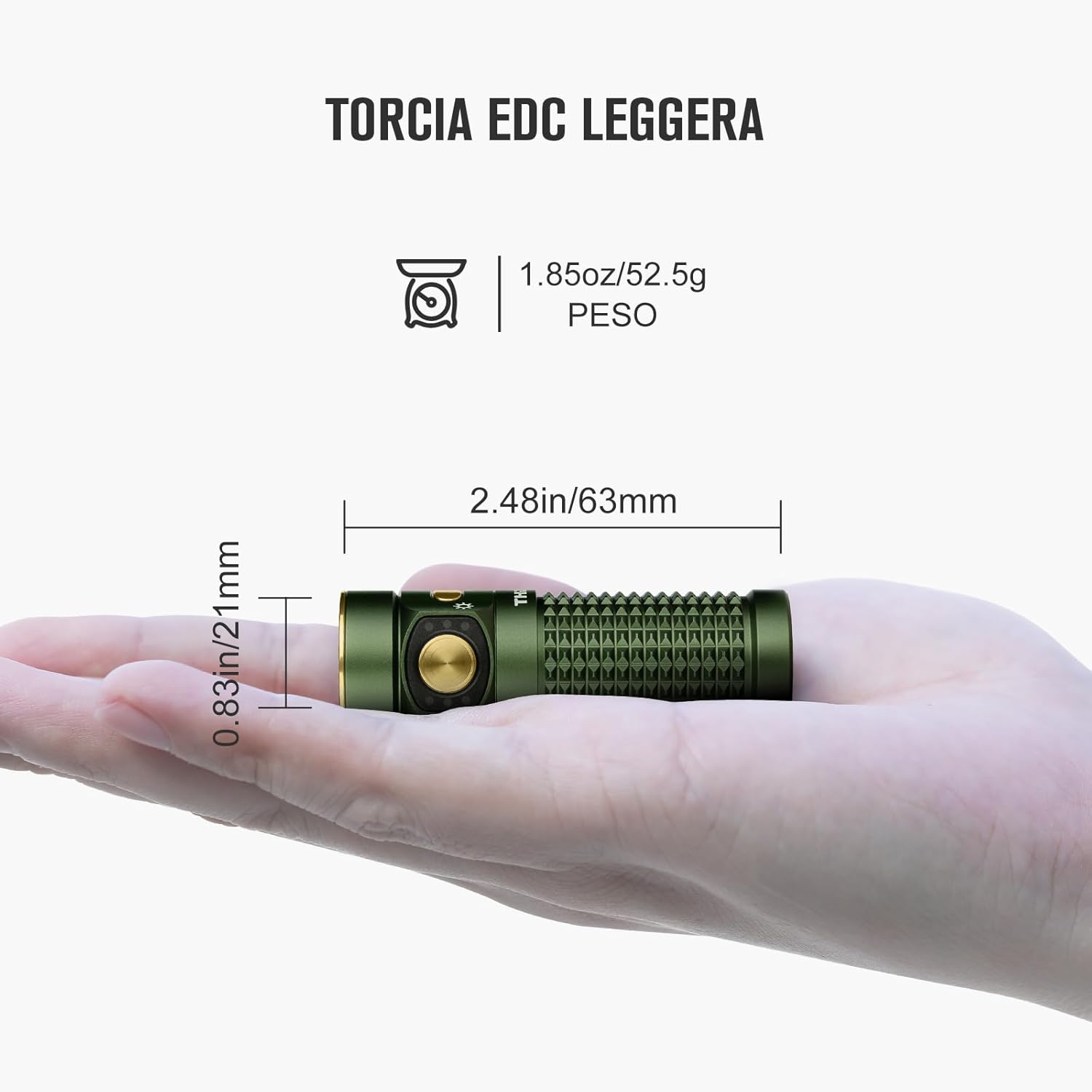 OLIGHT Baton 4 Standalone - Torcia Tascabile EDC 1300 lm, Verde - immagine 2