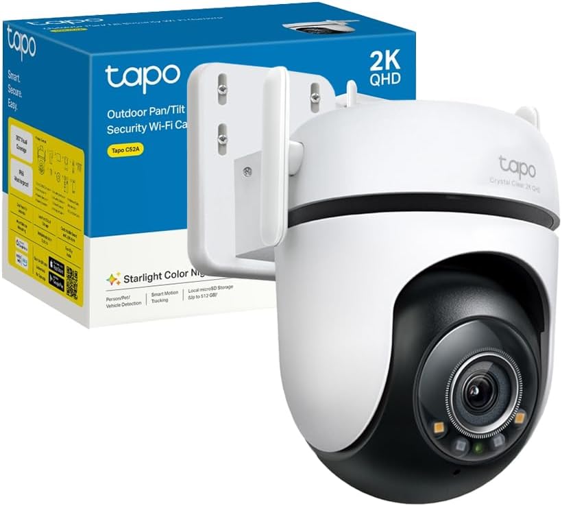 Tapo C52A - Telecamera WiFi Esterno 2K 4MP PTZ 360° - immagine 1