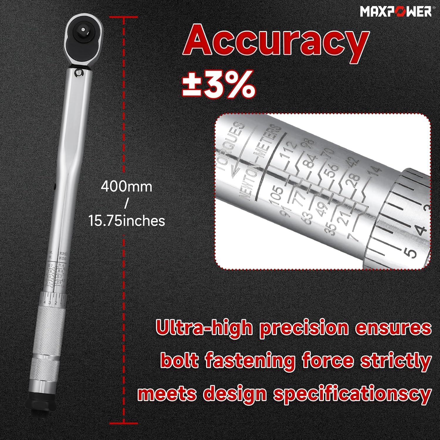 MaxPower Chiave dinamometrica da 3/8'' - immagine 4