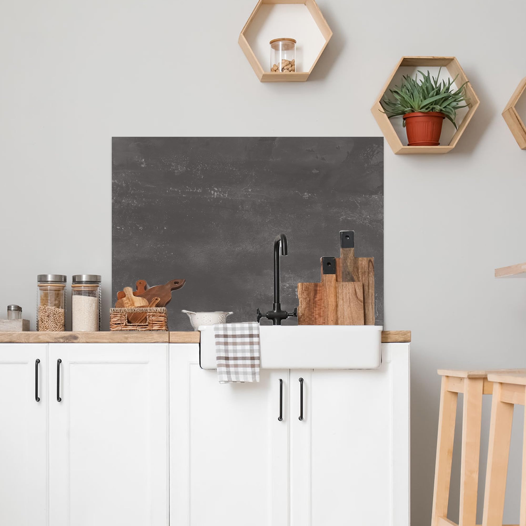 Crearreda Pannello Paraschizzi Cucina Alluminio 84x60cm